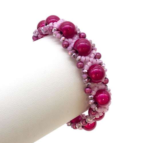 Lucy Miracle Bracelet fuchsia bracelet making kit — DIY set with beads and instructions for creating handmade jewelry