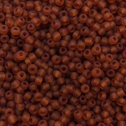 size 8 FGB glass seed beads frosted tawny — 50g pack, ideal for bead weaving, embroidery, and jewelry making