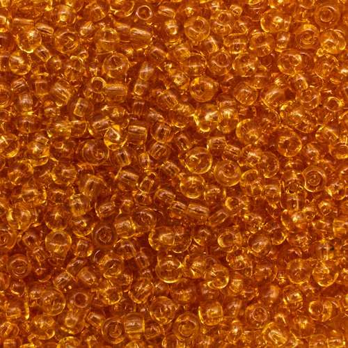 size 8 FGB glass seed beads transparent dark topaz — 50g pack, ideal for bead weaving, embroidery, and jewelry making