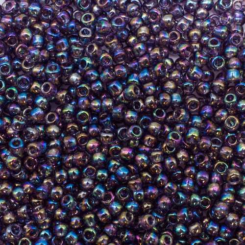 Toho Size 8 Seed Beads 10g - Trans Rainbow Sugar Plum