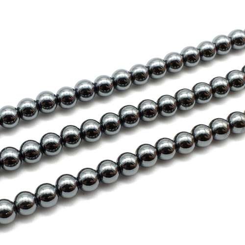 6mm hematite beads — for jewelry making, crafting, and beadwork projects