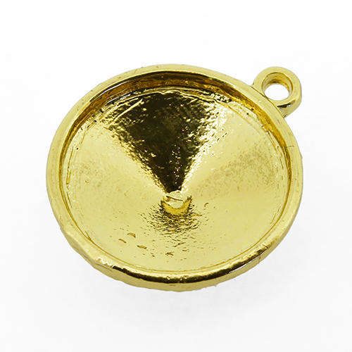 18mm beads 1 loop gold plated — faceted for jewelry making and beadwork