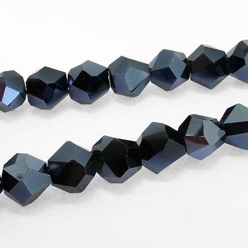 8mm crystal beads hematite — faceted for jewelry making and beadwork