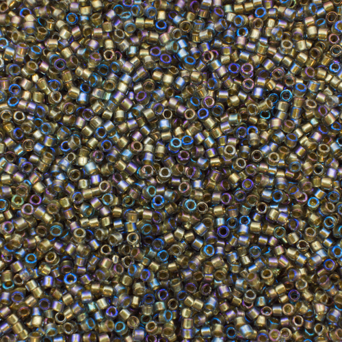 Toho Treasure Size 11 5g - Gold-Lined Luster Black Diamond