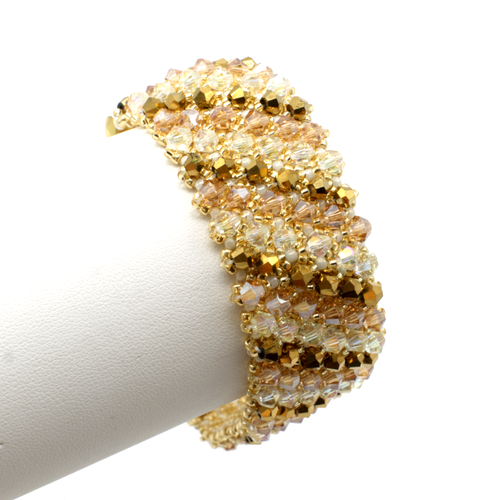Bella Crystal Bracelet gold bracelet making kit — DIY set with beads and instructions for creating handmade jewelry