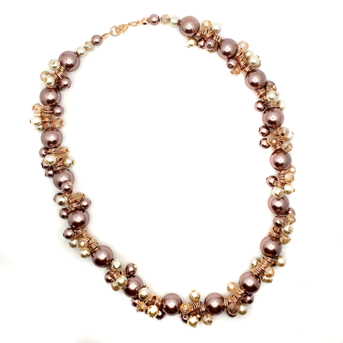 Headpin Bracelet, Necklace & Earrings - Rose