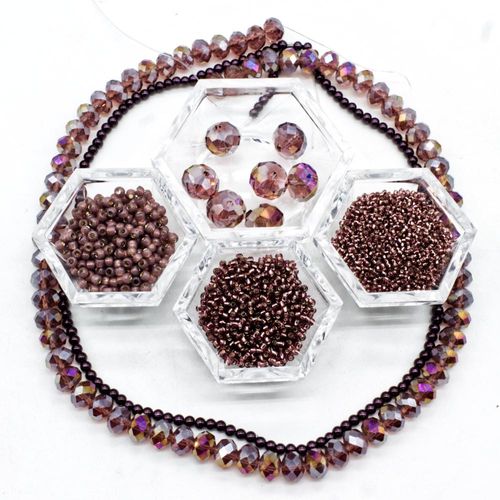 BC Week3 2022 - Herringbone Opera Necklace - Aubergine