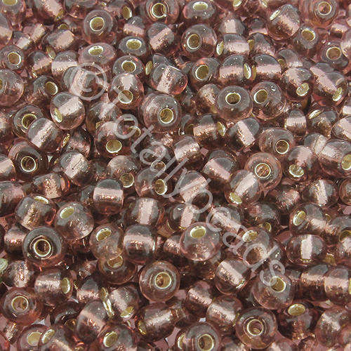 Seed Beads Silver Lined Purple - Size 6 100g