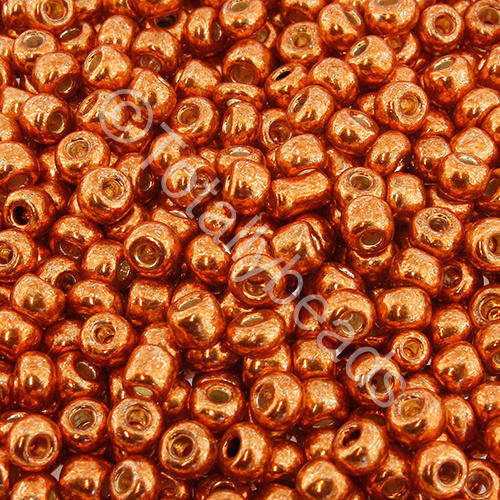 Seed Beads Metallic Copper - Size 6 100g