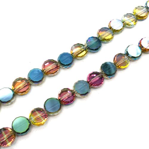 10mm crystal beads secret garden, pack of 10 — faceted for jewelry making and beadwork