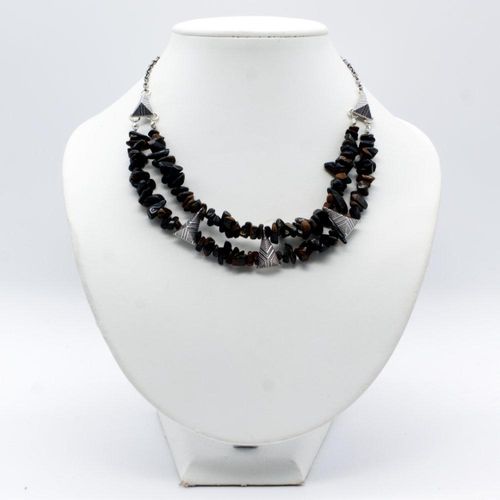 Amara Necklace blue tiger eye necklace making kit — DIY set with beads and instructions for creating handmade jewelry