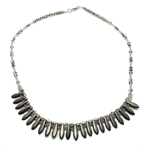 Freya Necklace Beads Only frost grey necklace making kit — DIY set with beads and instructions for creating handmade jewelry