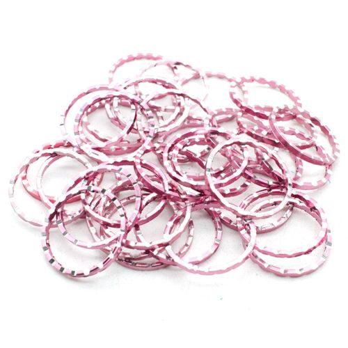 Aluminium Coloured Rings 20mm Pink 10pcs for jewellery making
