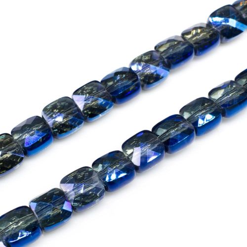6mm crystal beads dark electric blue, pack of 20 — faceted for jewelry making and beadwork