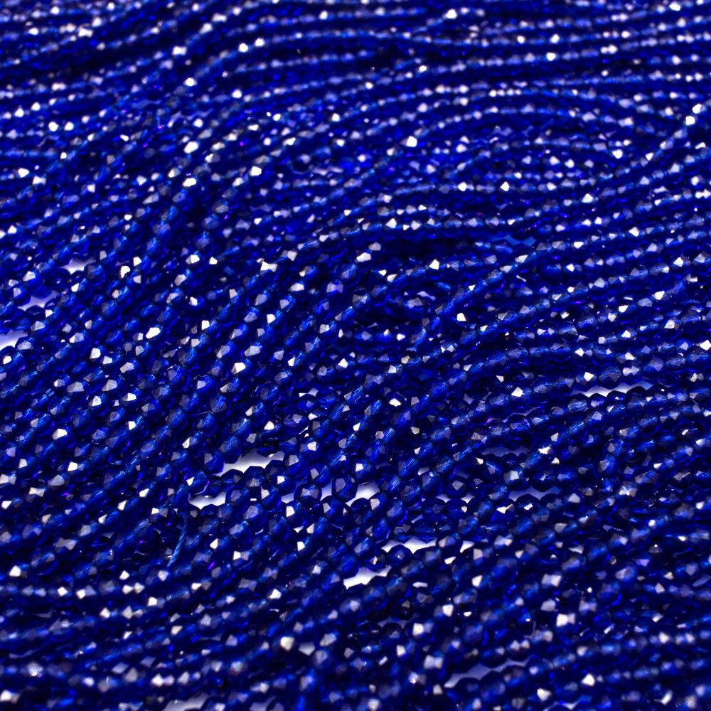 Micro Crystal Round Beads 1.5mm Royal Blue Craft, hobby & jewellery