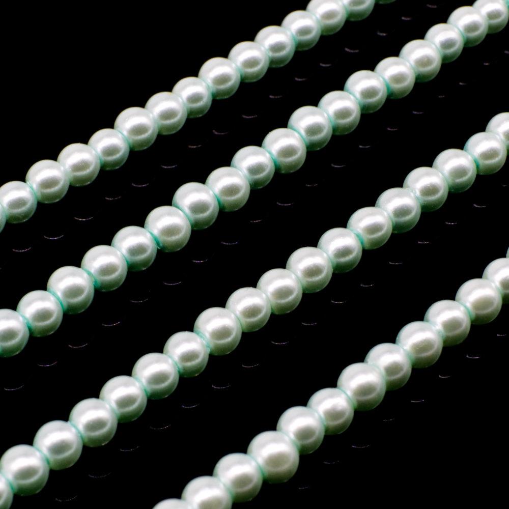 Glass Pearl Round Beads 3mm - Sea Glass