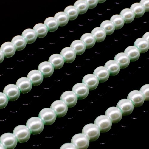Glass Pearl Round Beads 4mm - Sea Glass