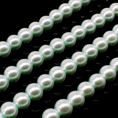 Glass Pearl Round Beads 6mm - Sea Glass