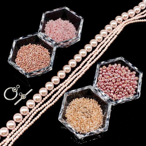 BC Week 39 Zig Zag Celini Flat Bracelet Pink 3 x 3mm for jewellery making