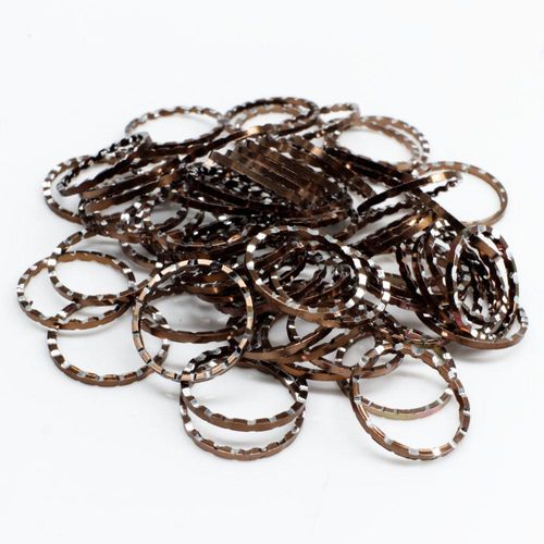 Aluminium Coloured Rings 20mm Brown 10pcs for jewellery making