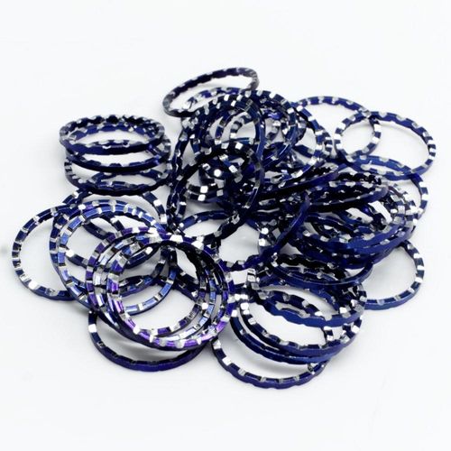 Aluminium Coloured Rings 20mm Blue 10pcs for jewellery making