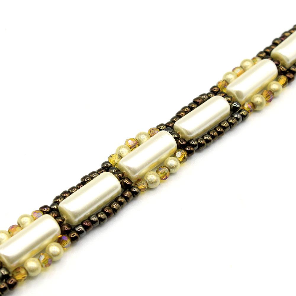 Phoebe Bracelet ivory rainbow bracelet making kit — DIY set with beads and instructions for creating handmade jewelry