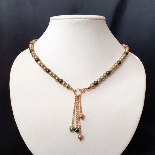 Nichole Necklaces pumpkin spice necklace making kit — DIY set with beads and instructions for creating handmade jewelry