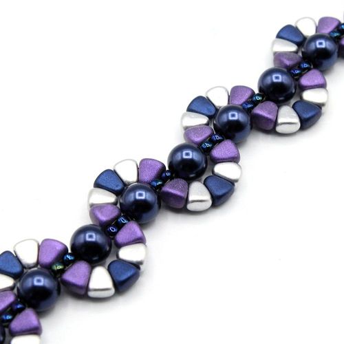 Maree Beaded Bracelet Make 3 purple nebula bracelet making kit — DIY set with beads and instructions for creating handmade jewelry