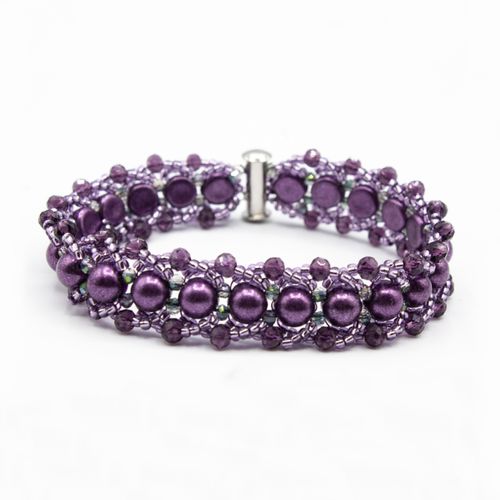 Averlyn Flat Spiral Bracelets tawny port bracelet making kit — DIY set with beads and instructions for creating handmade jewelry