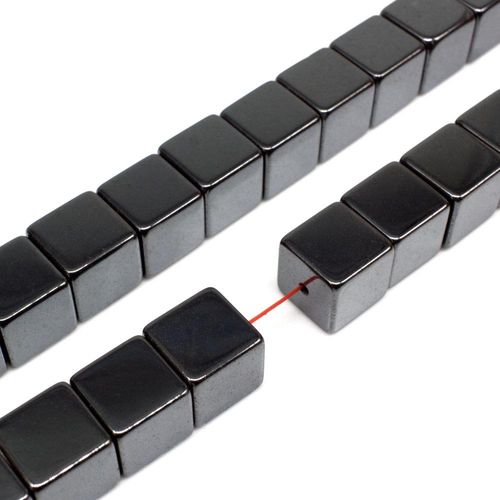 10mm hematite cube — for jewelry making, crafting, and beadwork projects