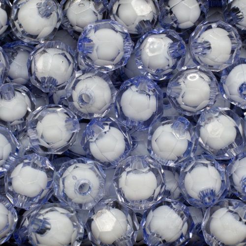 Acrylic Faceted Beads 12mm 30pc Blueberry Ice for jewellery making