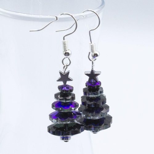 Margarita Christmas Tree Earrings Kit charcoal rainbow earring making kit — DIY set with beads and instructions for creating handmade jew…