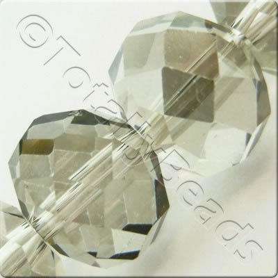 14mm crystal beads silver dust, pack of 16 — plated finish, ideal for jewelry making and beadwork