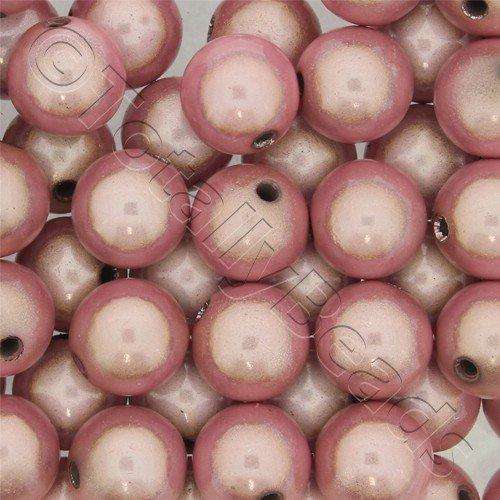 12mm Miracle acrylic round beads 12mm round light pink 25pcs — pack of 25, reflective 3D-effect beads ideal for jewelry making, crafts, a…
