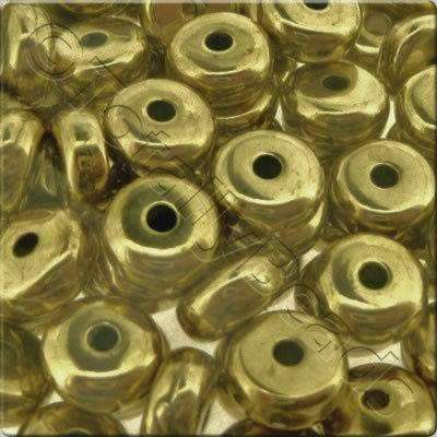 Acrylic Antique Gold Bead - 6mm Disc