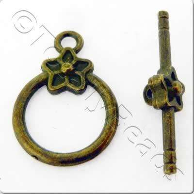 Metal Toggle - Star Ring 15x23mm Bronze