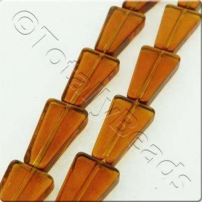 Triangle Drop - 16x9mm - Brown - 20pcs