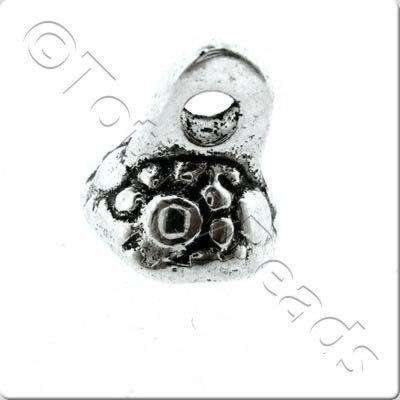 Tibetan Silver Charm - Cup Flower 7mm 25pcs