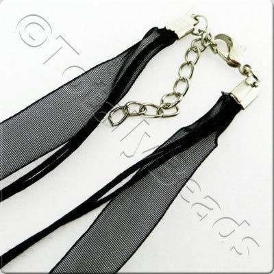 Organza Necklace Cord - Black