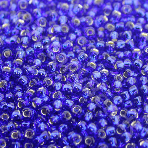 Toho Size 8 Seed Beads 10g - Silver Lined Cobalt