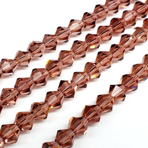 6mm crystal bicone beads light amethyst — faceted for jewelry making and beadwork