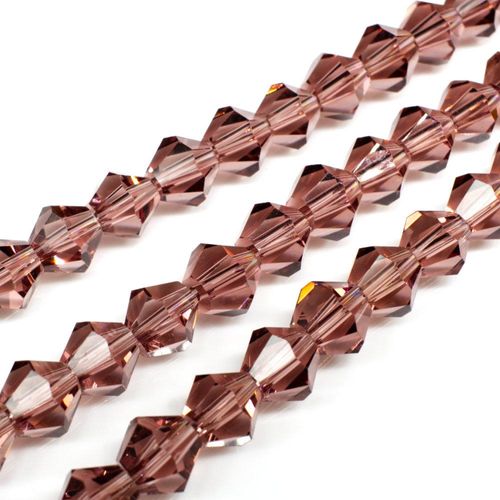 8mm crystal bicone beads light amethyst — faceted for jewelry making and beadwork