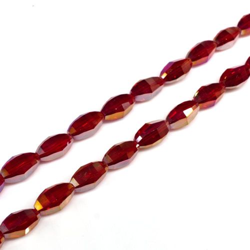 5mm crystal beads red, pack of 60 — faceted for jewelry making and beadwork