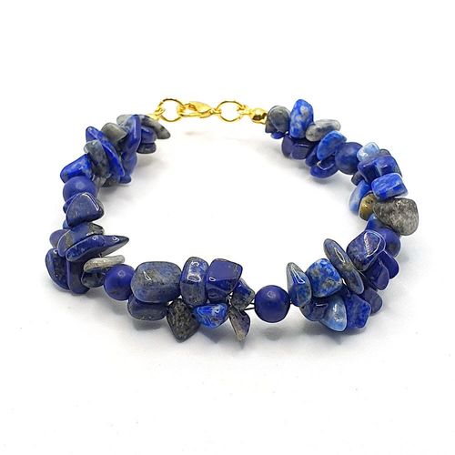 Precious Gemstone Set lapis lazuli jewelry making kit — DIY set with beads and instructions for creating handmade jewelry