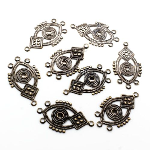 Iron Bronze Filigree Drop 3/1 27mm 20pc 20 Pieces for jewellery making