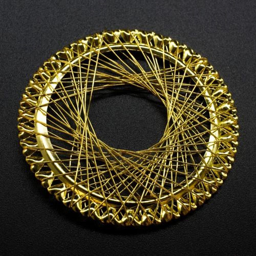 Iron Gold Wire Frame Disc 56mm 1pc 1 Pieces for jewellery making
