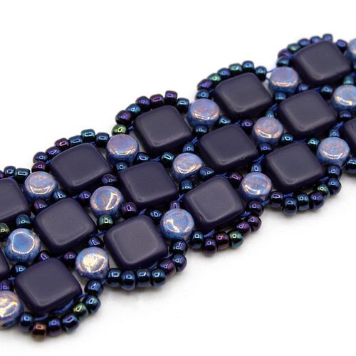 Kali Bracelet navy nebula bracelet making kit — DIY set with beads and instructions for creating handmade jewelry
