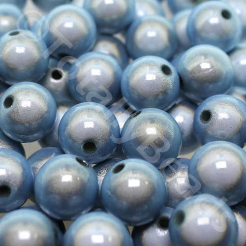 16mm Miracle acrylic round beads 16mm round light blue 10pcs — pack of 10, reflective 3D-effect beads ideal for jewelry making, crafts, a…