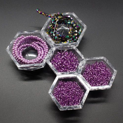 Yasmin Bauble Zoom 25/4 grape jewelry making kit — DIY set with beads and instructions for creating handmade jewelry