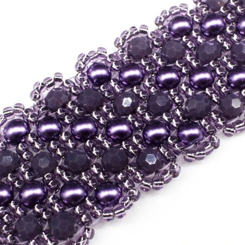 Dahlia Bracelet Makes 3 opal tanzanite bracelet making kit — DIY set with beads and instructions for creating handmade jewelry